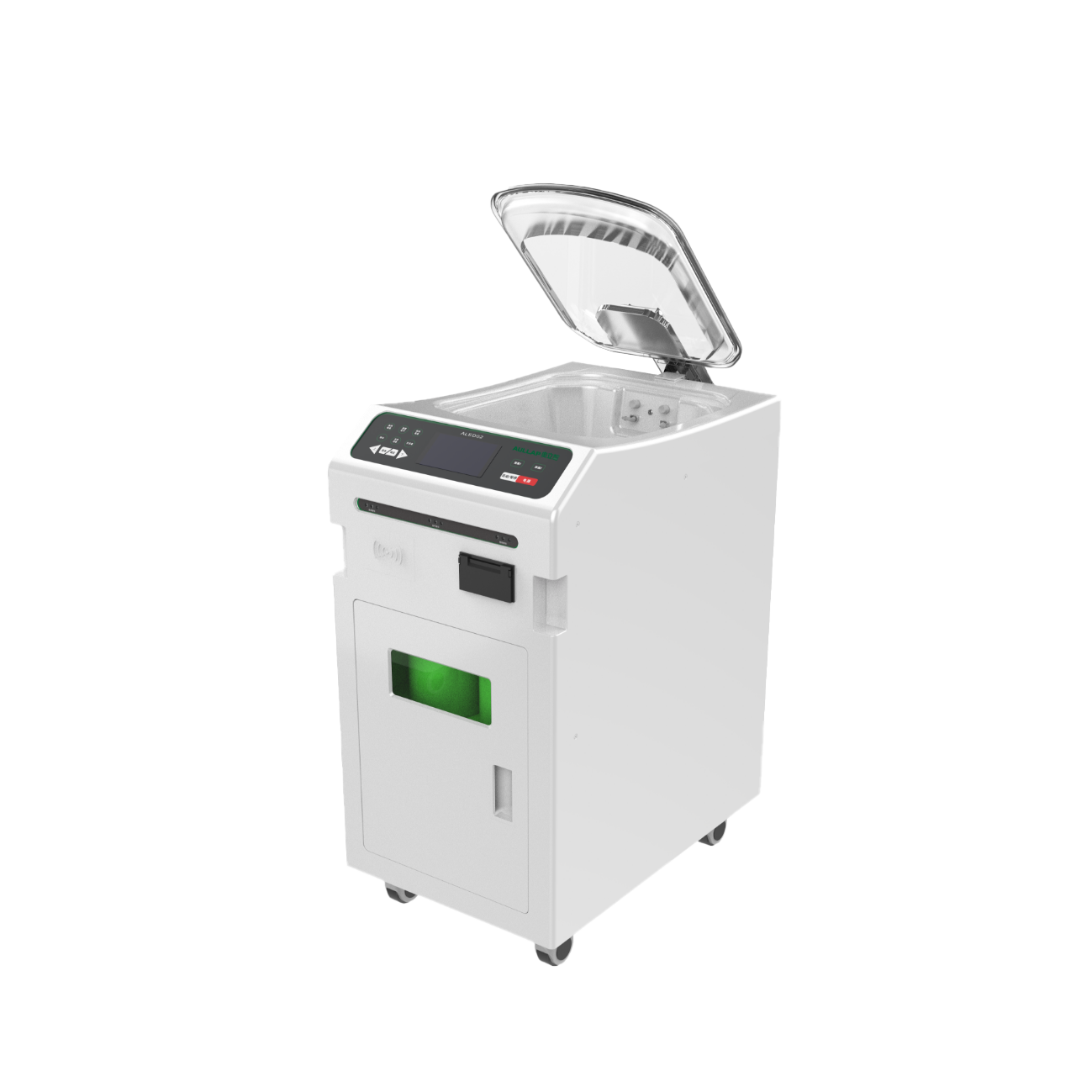 Aullap ALED02 automated endoscope reprocessor, transparent 45-degree product view