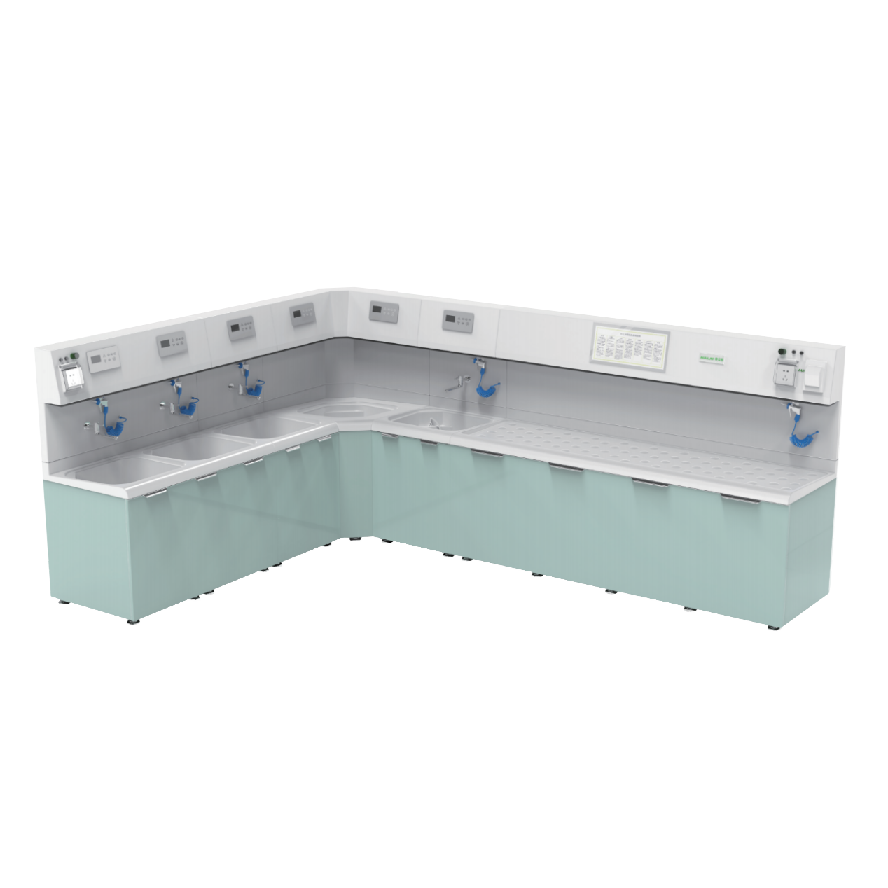 Aullap ALED30 endoscope reprocessing workstation, transparent front product view