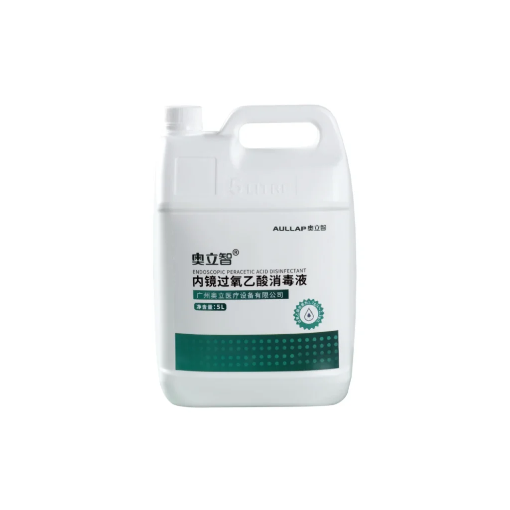 Endoscopic peracetic acid disinfectant product packaging